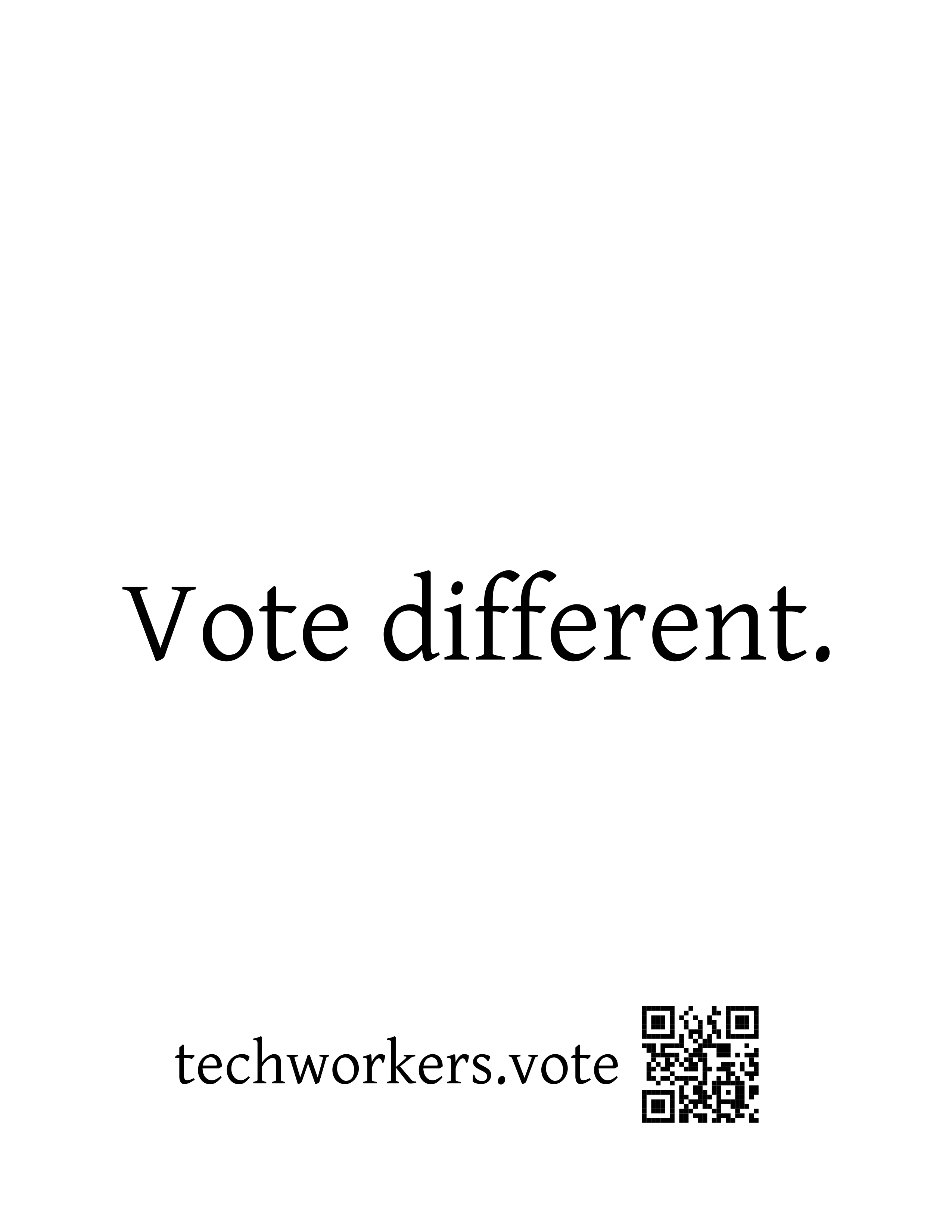 Vote different.